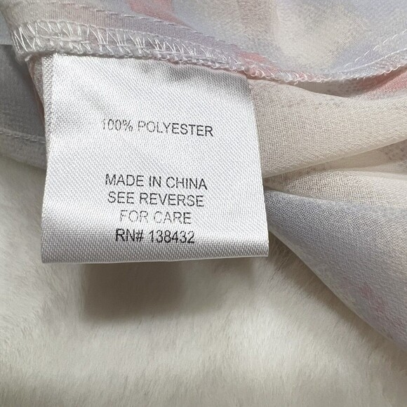 ModCloth Boho I Go Chiffon Tie Dye Pink Blue Top Women’s XL - Picture 10 of 13